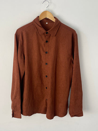 Vintage Herren Hemd Gr L Farbe Braun