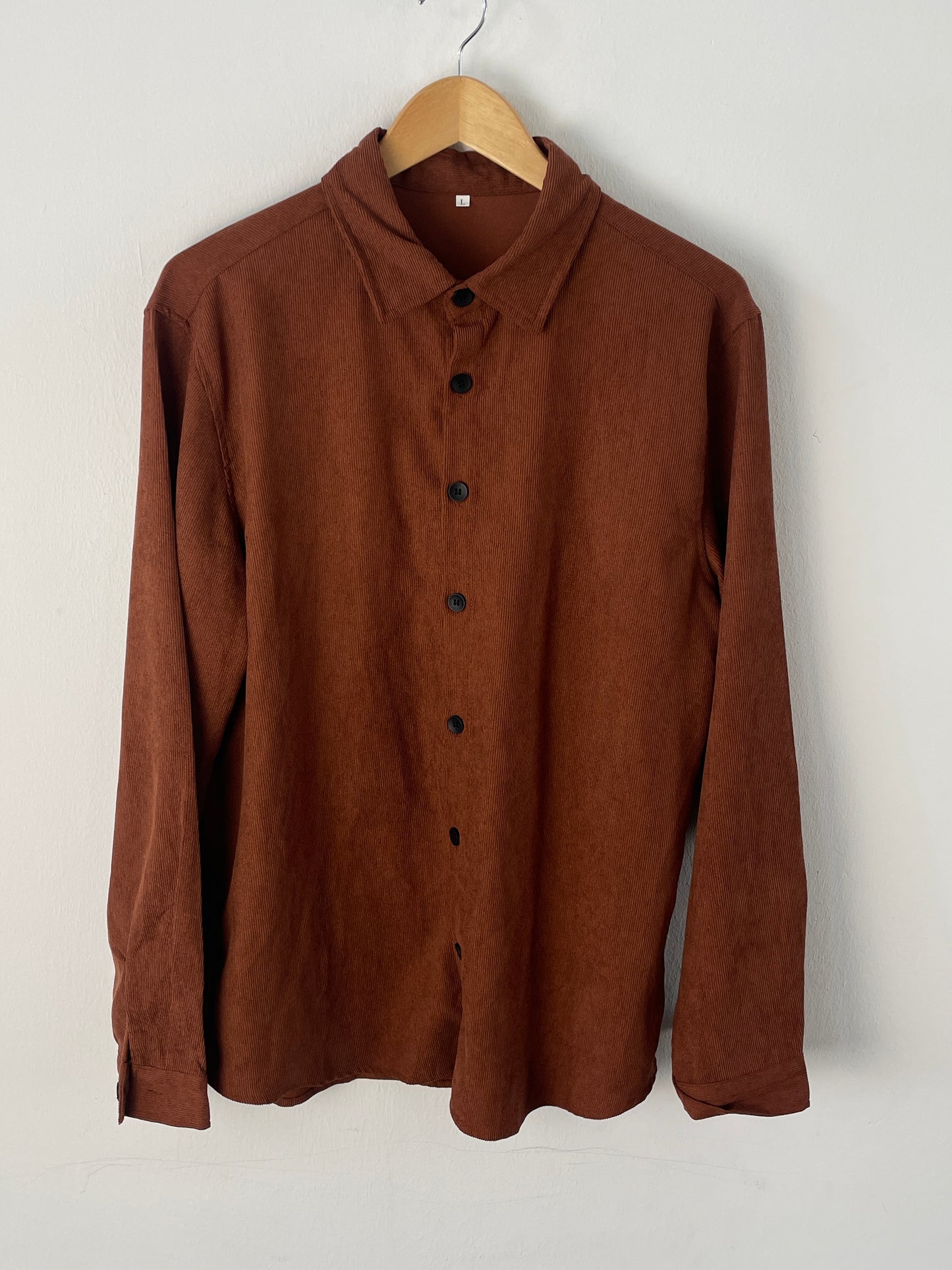 Vintage Herren Hemd Gr L Farbe Braun