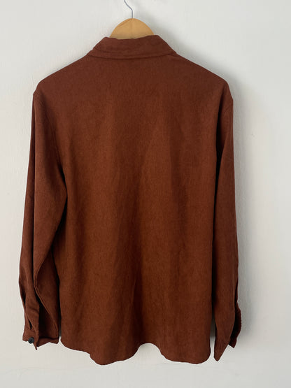Vintage Herren Hemd Gr L Farbe Braun