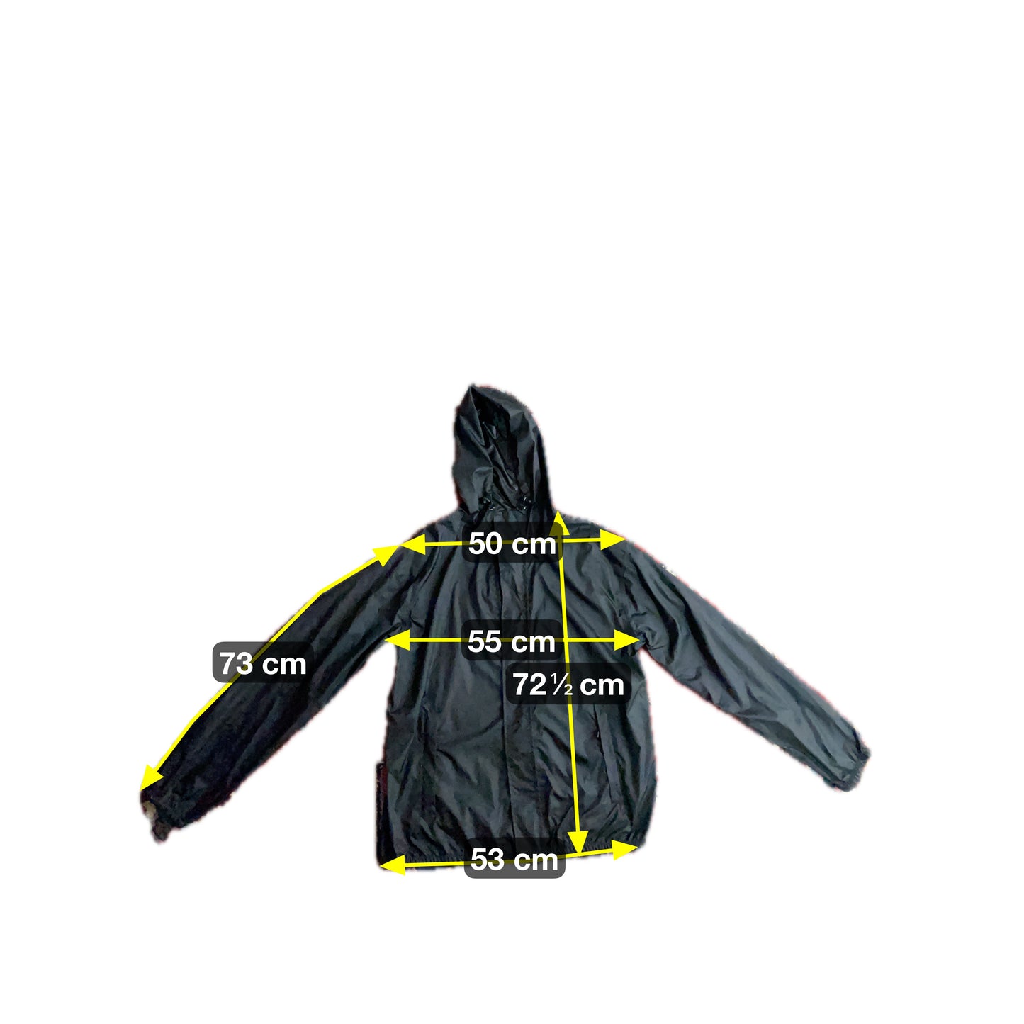 Crane Herren Hacke Windbreaker mit Kapuze Gr XL Farbe schwarz