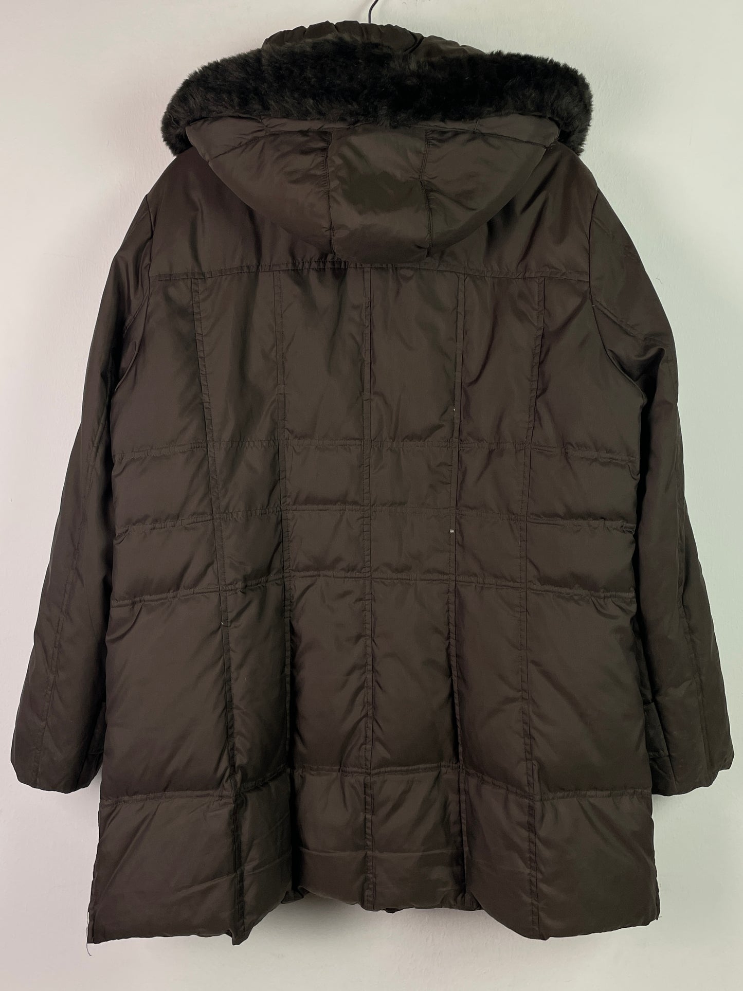 C&A Damen Winter Jacke mit Faux Fell Kapuze Gr XXL Farbe braun