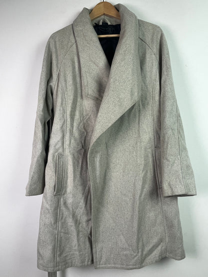 Vintage Damen Mantel Trenchcoat aus Wolle Gr L Farbe grau