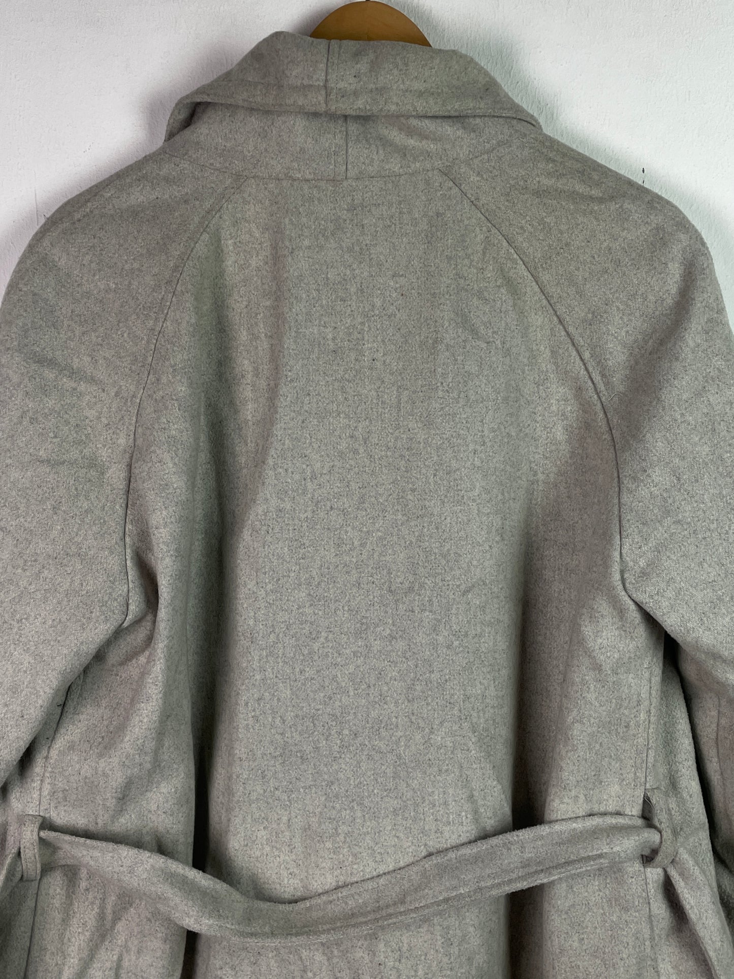 Vintage Damen Mantel Trenchcoat aus Wolle Gr L Farbe grau