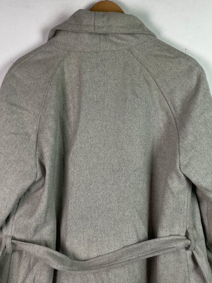 Vintage Damen Mantel Trenchcoat aus Wolle Gr L Farbe grau
