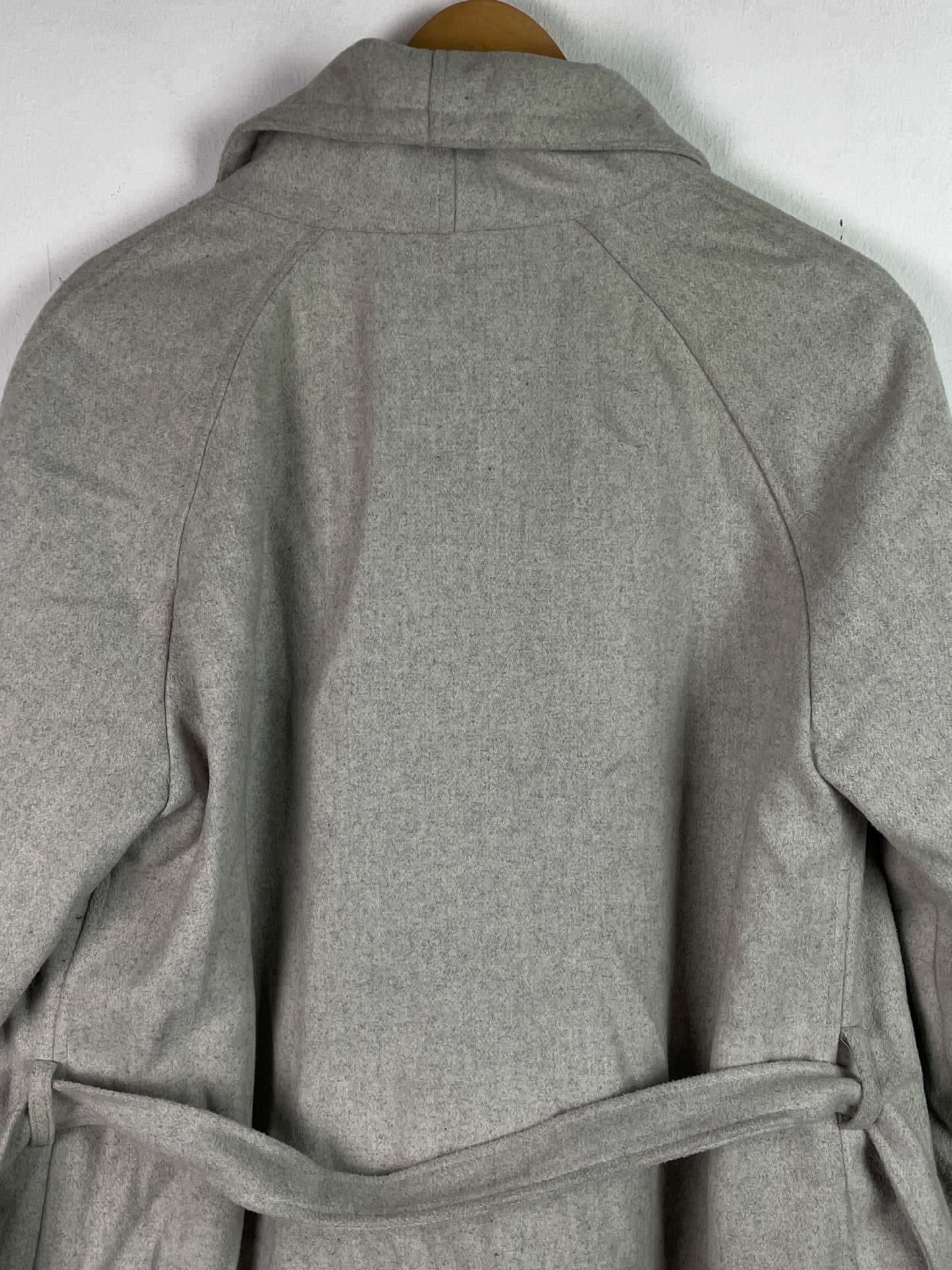 Vintage Damen Mantel Trenchcoat aus Wolle Gr L Farbe grau