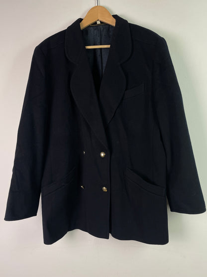 C&A Damen Blazer aus Wolle und Kashmir Gr L Farbe schwarz