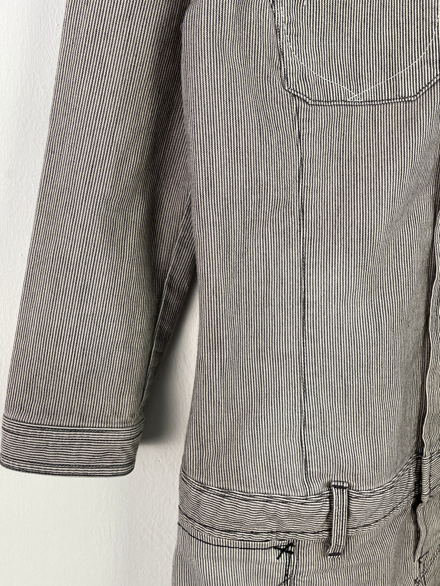 Lee Damen Kleid Gr. M Farbe Grau-Weiß gestreift