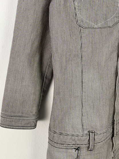 Lee Damen Kleid Gr. M Farbe Grau-Weiß gestreift