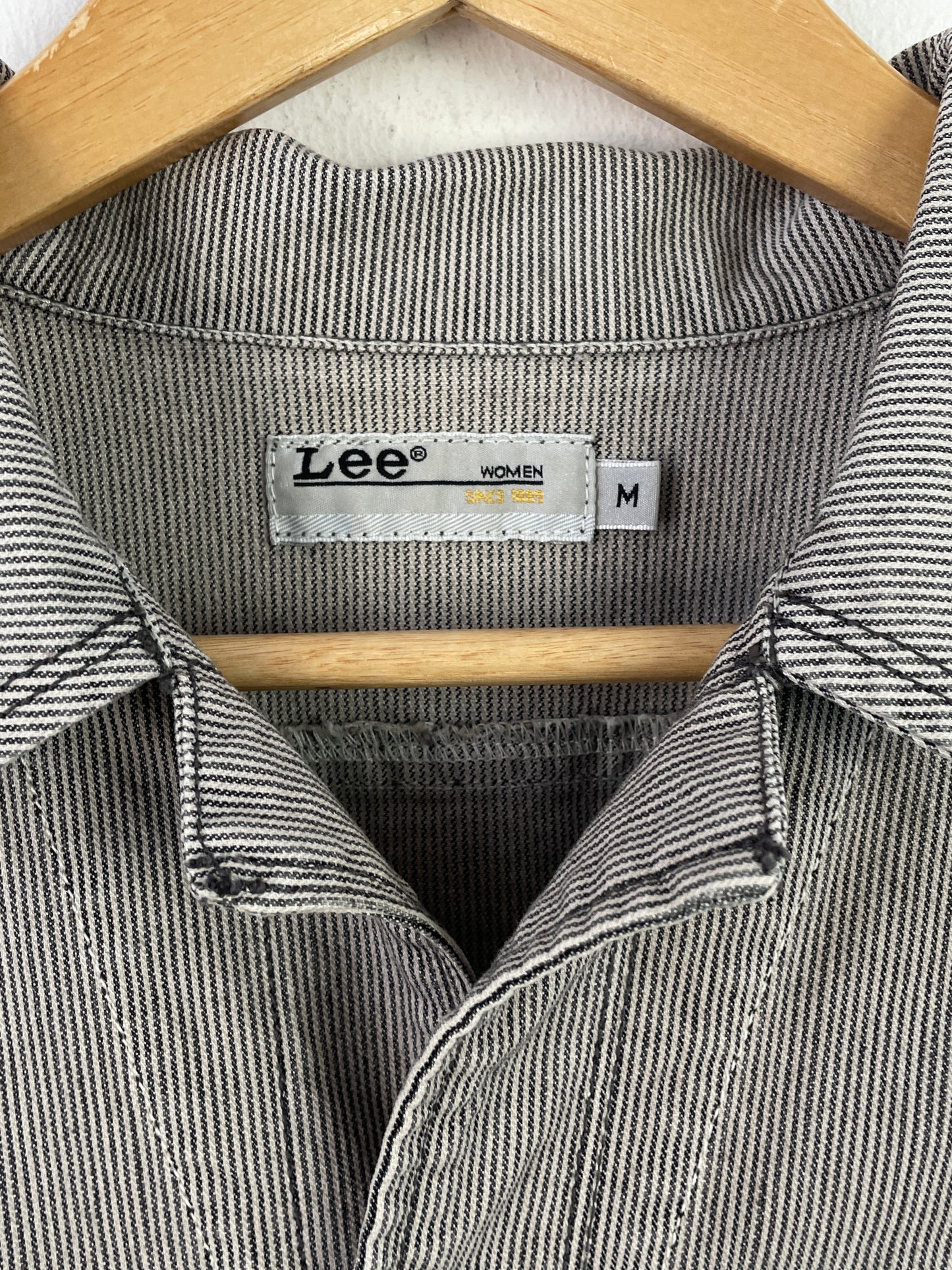 Lee Damen Kleid Gr. M Farbe Grau-Weiß gestreift