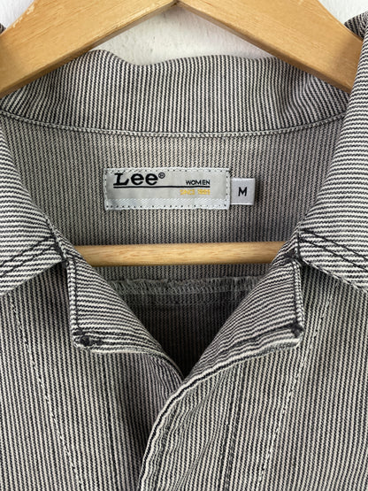 Lee Damen Kleid Gr. M Farbe Grau-Weiß gestreift