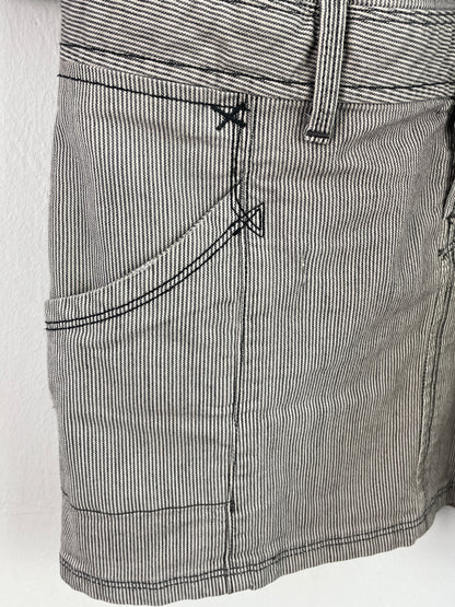 Lee Damen Kleid Gr. M Farbe Grau-Weiß gestreift