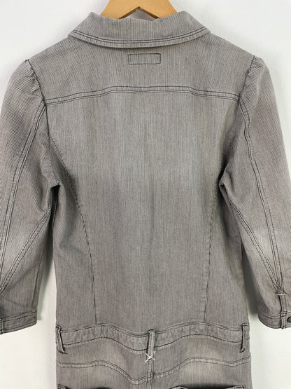 Lee Damen Kleid Gr. M Farbe Grau-Weiß gestreift