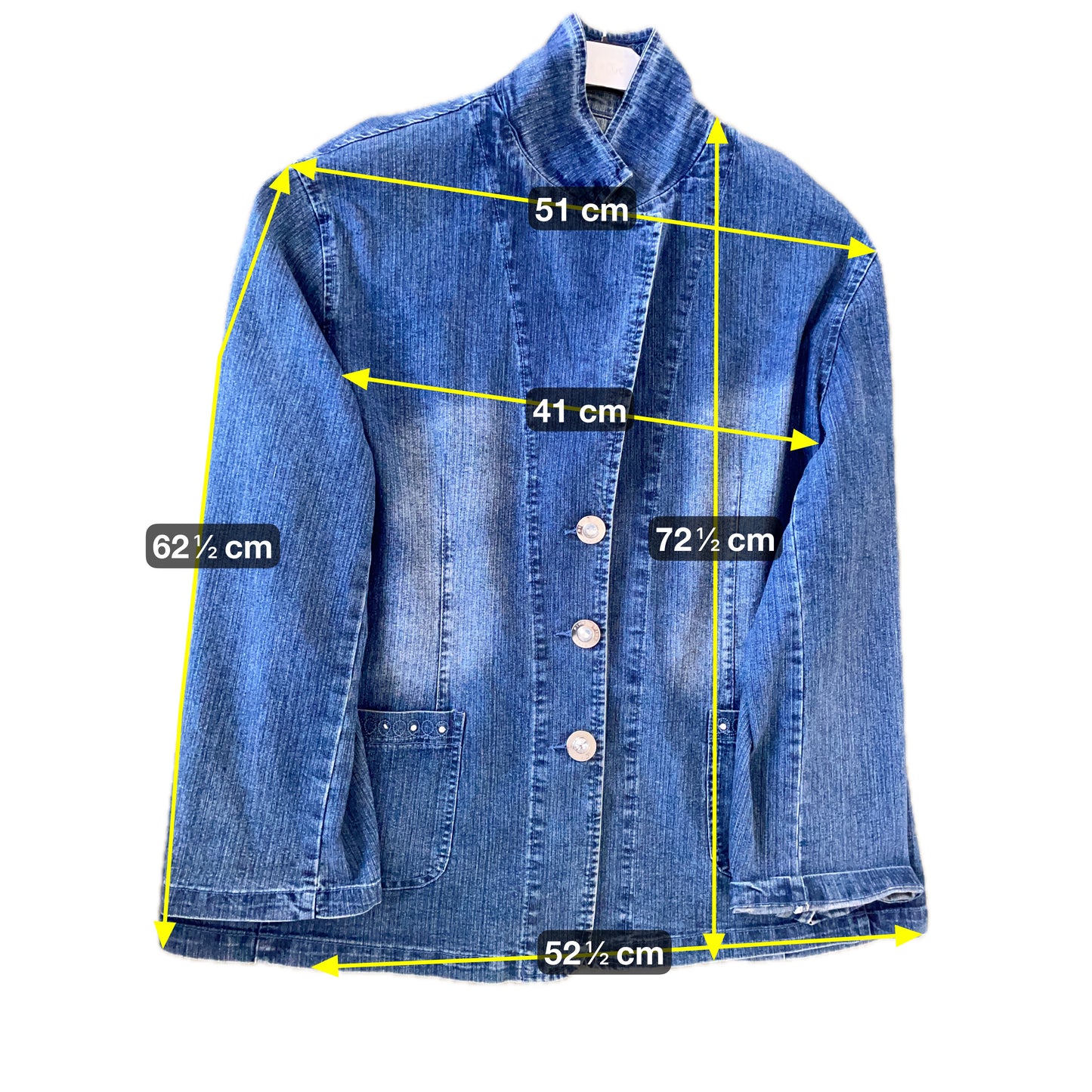 DomMiao Damen Jeansjacke XL Blau – Klassische Denim Jacke Vintage Style / DomMiao Women’s Denim Jacket XL Blue – Classic Jeans Jacket Vintage Style