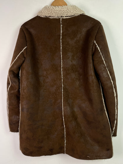 Mango Damen Winter Jacke im Vintage Look Gr S Farbe braun