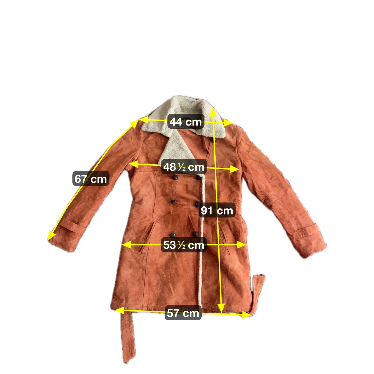 Oakwood Damen Winter Jacke im Vintage Look aus Echtleder Gr XXL Farbe braun