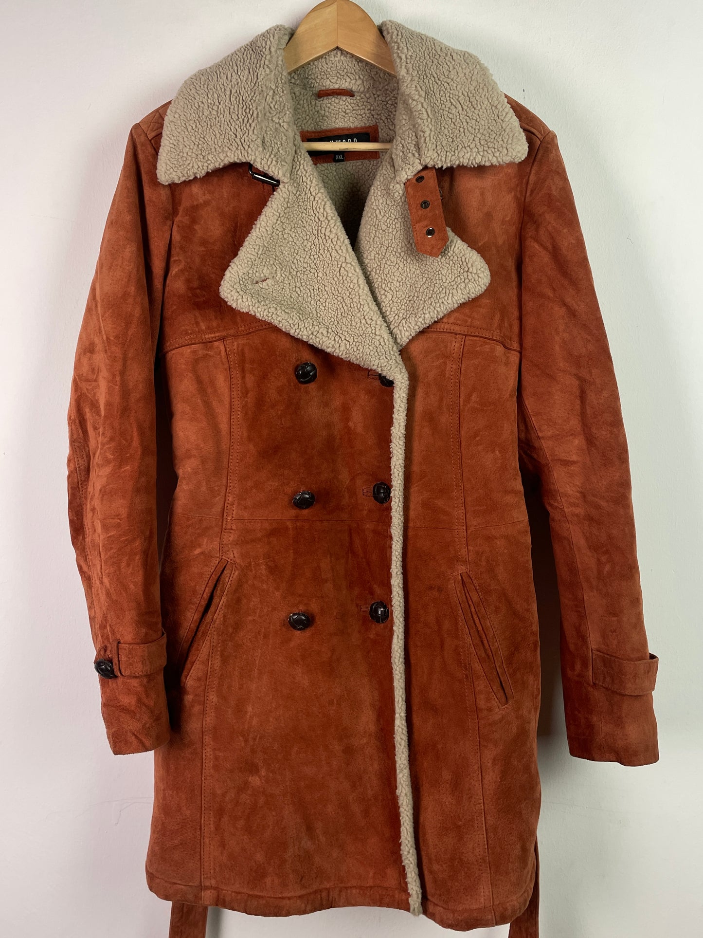 Oakwood Damen Winter Jacke im Vintage Look aus Echtleder Gr XXL Farbe braun