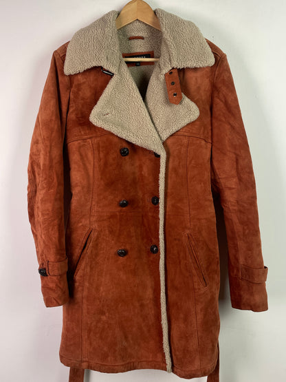 Oakwood Damen Winter Jacke im Vintage Look aus Echtleder Gr XXL Farbe braun