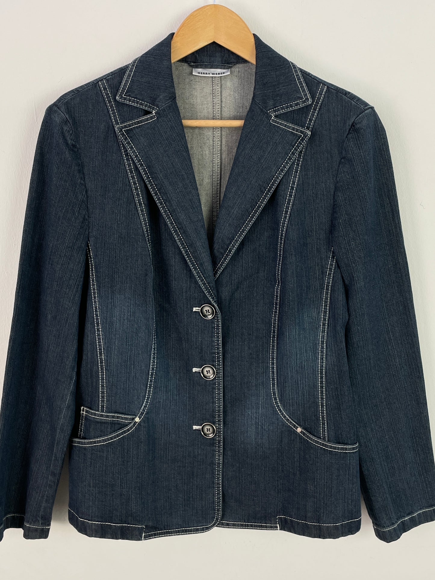 Gerry Weber Damen Jeansjacke Gr. 40 Blau – Blazer Style Denim Jacket Elegant / Gerry Weber Women’s Denim Jacket Size 40 Blue – Blazer Style Elegant