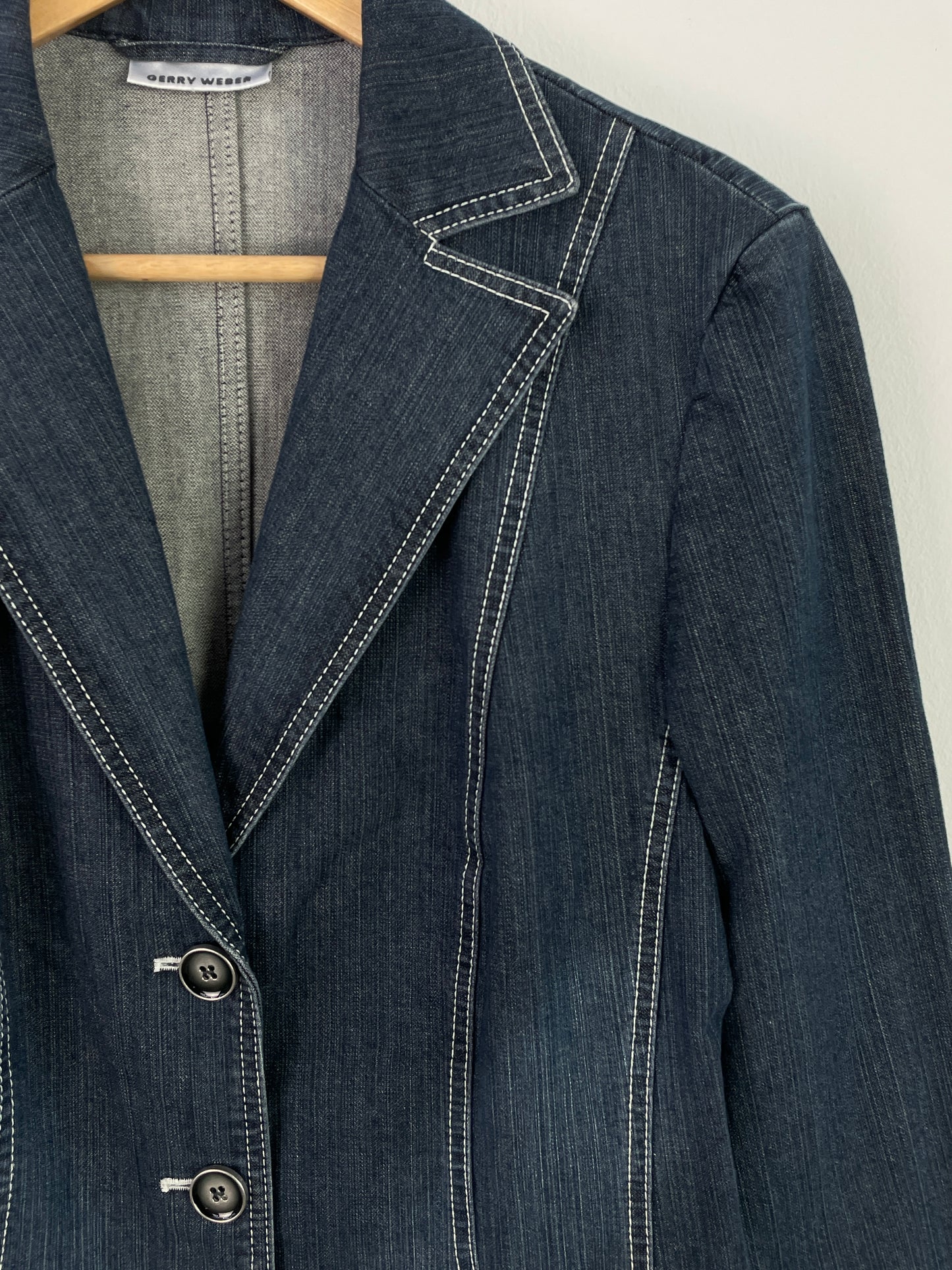 Gerry Weber Damen Jeansjacke Gr. 40 Blau – Blazer Style Denim Jacket Elegant / Gerry Weber Women’s Denim Jacket Size 40 Blue – Blazer Style Elegant