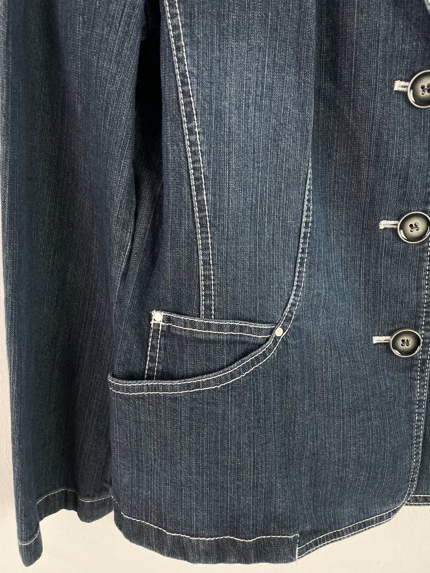 Gerry Weber Damen Jeansjacke Gr. 40 Blau – Blazer Style Denim Jacket Elegant / Gerry Weber Women’s Denim Jacket Size 40 Blue – Blazer Style Elegant