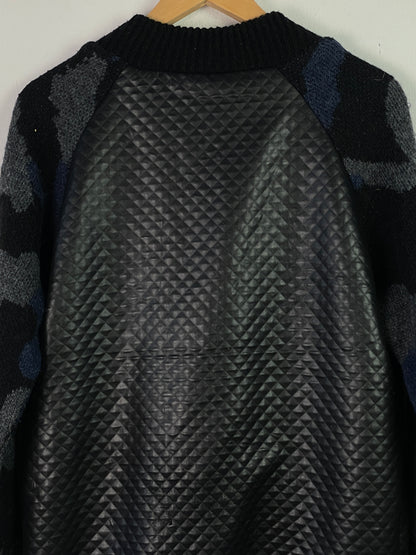 Cipo & Baxx Herren Bomberjacke mit Camouflage Detail Gr M Farbe schwarz blau