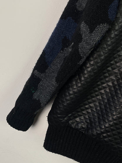 Cipo & Baxx Herren Bomberjacke mit Camouflage Detail Gr M Farbe schwarz blau