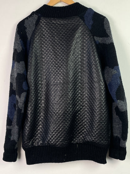 Cipo & Baxx Herren Bomberjacke mit Camouflage Detail Gr M Farbe schwarz blau