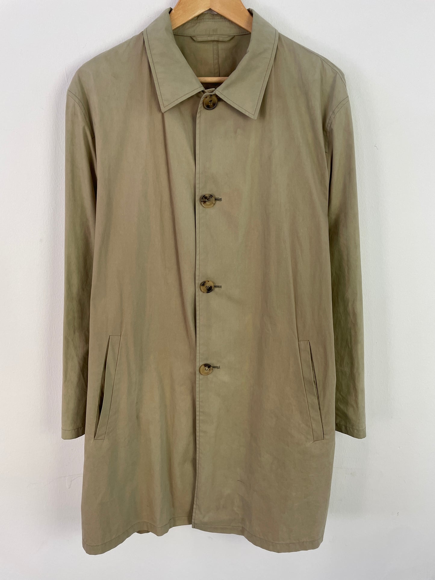 Hugo Boss Herren Trenchcoat Gr. L Beige – Klassischer Mantel Baumwolle / Hugo Boss Men’s Trench Coat Size L Beige – Classic Cotton Jacket
