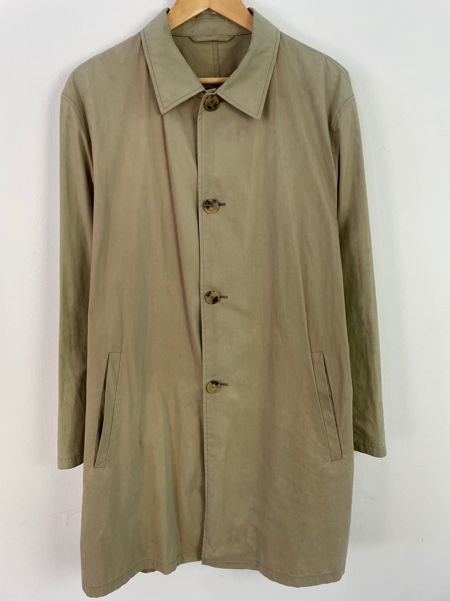 Hugo Boss Herren Trenchcoat Gr. L Beige – Klassischer Mantel Baumwolle / Hugo Boss Men’s Trench Coat Size L Beige – Classic Cotton Jacket