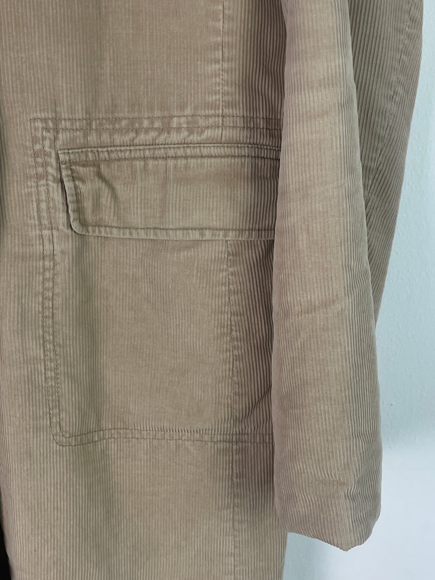 Hennes Damen Mantel Gr. 38 Beige Cordjacke Hennes Women’s Coat Size 38 Beige Corduroy Jacket