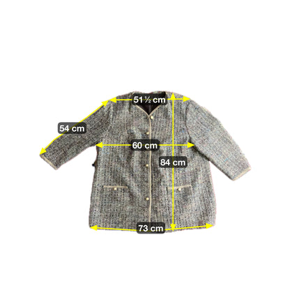 Vintage Damen Blazer aus Wolle Gr XXL Farbe braun grau