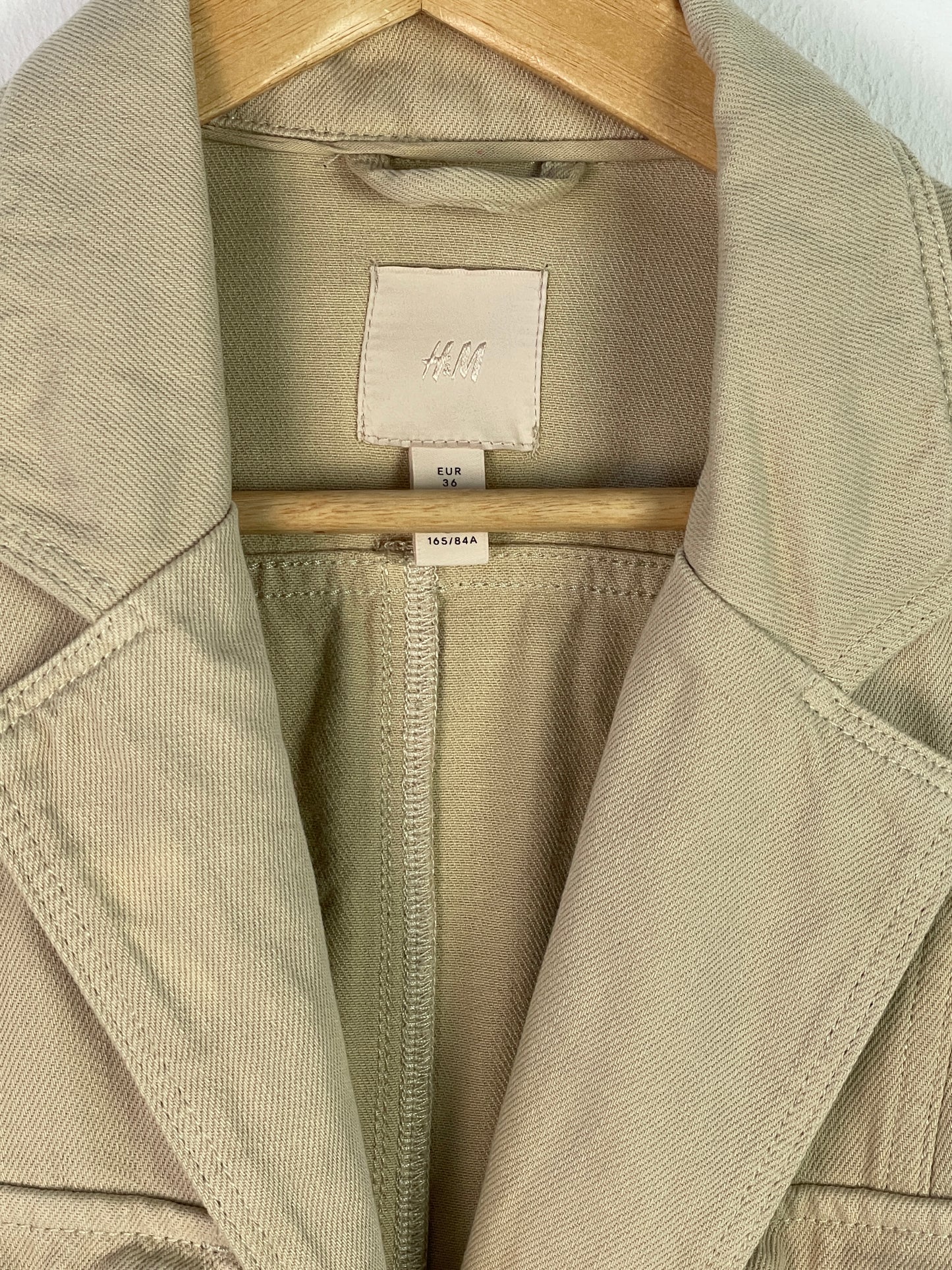 H&M Damen Safari Jacke Gr. 36 Beige – Leichte Sommerjacke Baumwolle / H&M Women’s Safari Jacket Size 36 Beige – Lightweight Summer Cotton Jacket