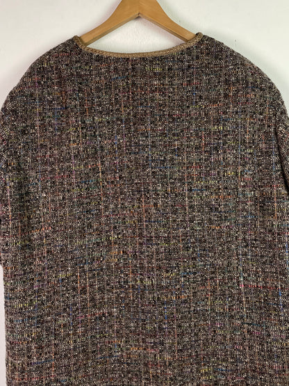 Vintage Damen Blazer aus Wolle Gr XXL Farbe braun grau