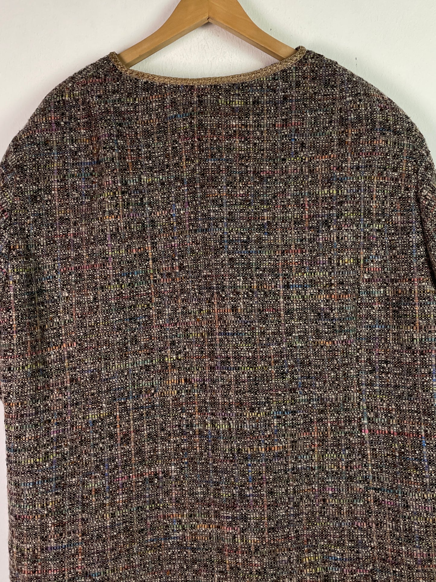 Vintage Damen Blazer aus Wolle Gr XXL Farbe braun grau