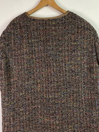 Vintage Damen Blazer aus Wolle Gr XXL Farbe braun grau