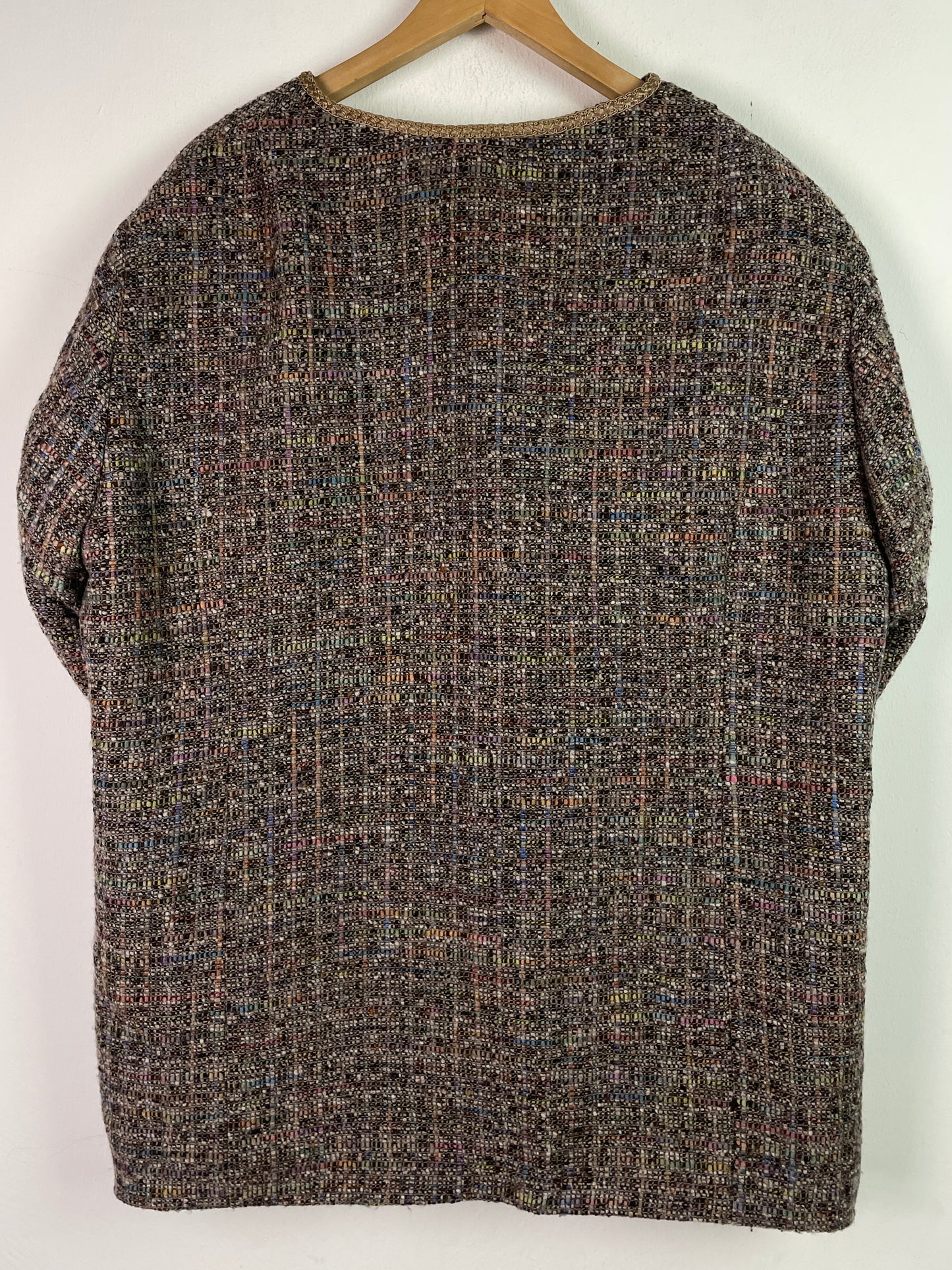 Vintage Damen Blazer aus Wolle Gr XXL Farbe braun grau