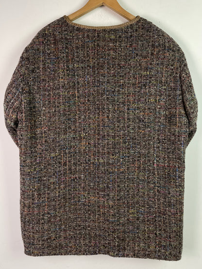 Vintage Damen Blazer aus Wolle Gr XXL Farbe braun grau