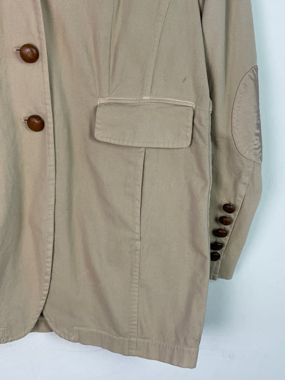 St. Emile Damen Blazer Gr. 46 Beige – Klassischer Blazer Baumwolle Acetat Viskose / St. Emile Women’s Blazer Size 46 Beige – Classic Cotton Acetate Viscose Jacket