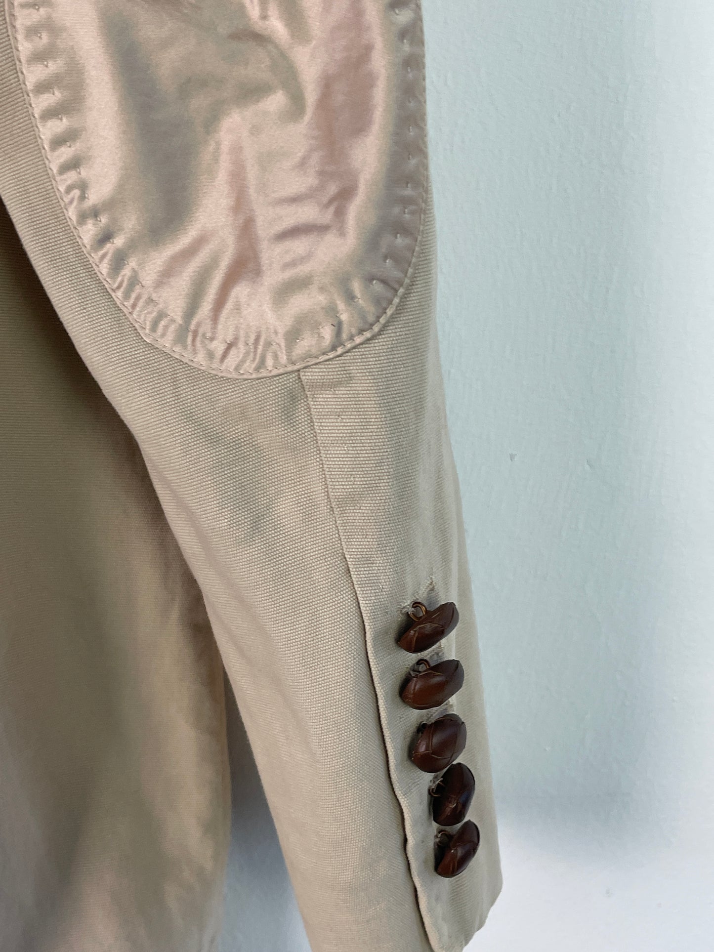 St. Emile Damen Blazer Gr. 46 Beige – Klassischer Blazer Baumwolle Acetat Viskose / St. Emile Women’s Blazer Size 46 Beige – Classic Cotton Acetate Viscose Jacket