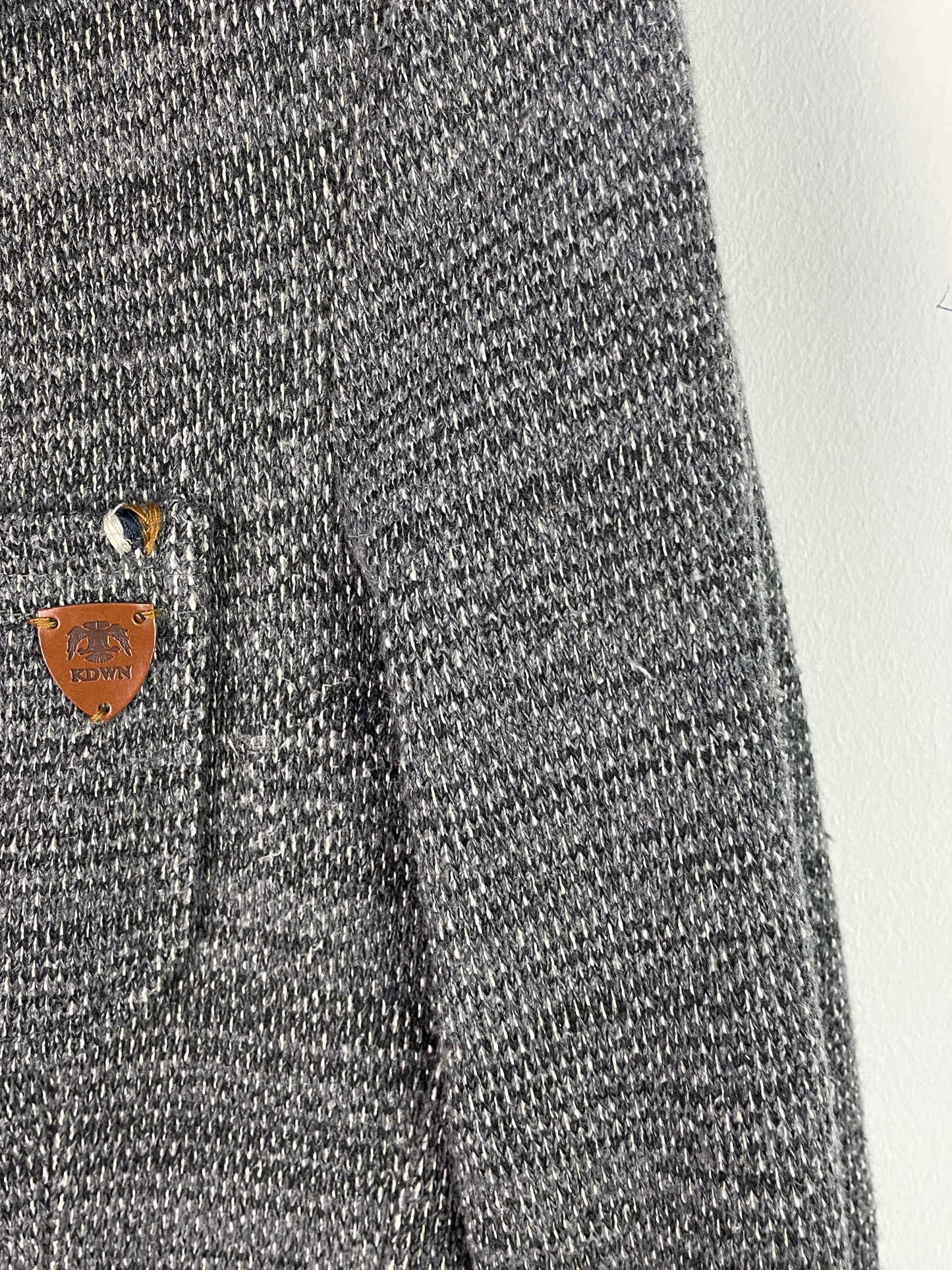 KDWN Damen Blazer Gr. M Grau – Strickjacke mit Reverskragen Baumwolle Polyester / KDWN Women’s Blazer Size M Grey – Knit Jacket Cotton Polyester