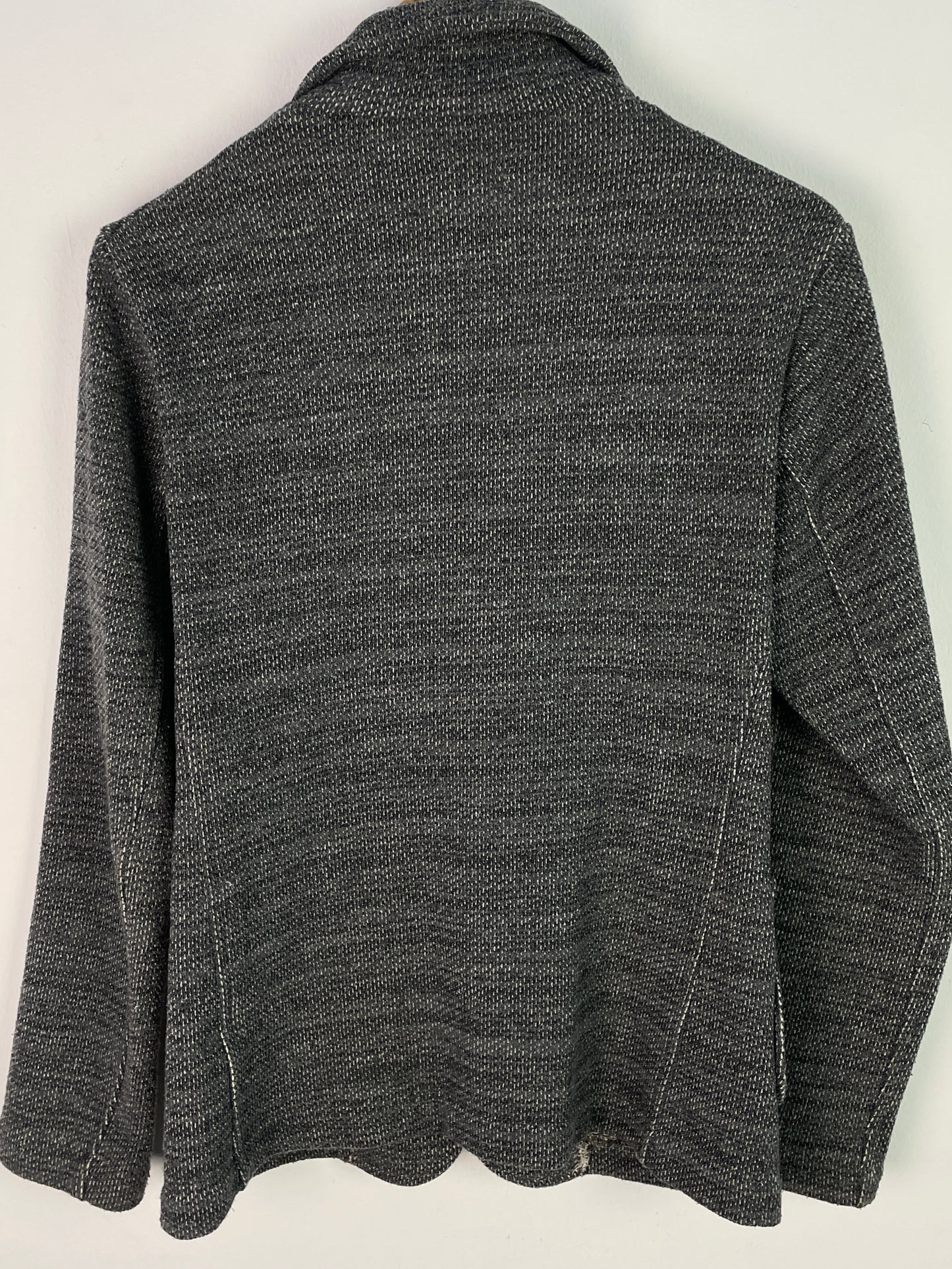KDWN Damen Blazer Gr. M Grau – Strickjacke mit Reverskragen Baumwolle Polyester / KDWN Women’s Blazer Size M Grey – Knit Jacket Cotton Polyester