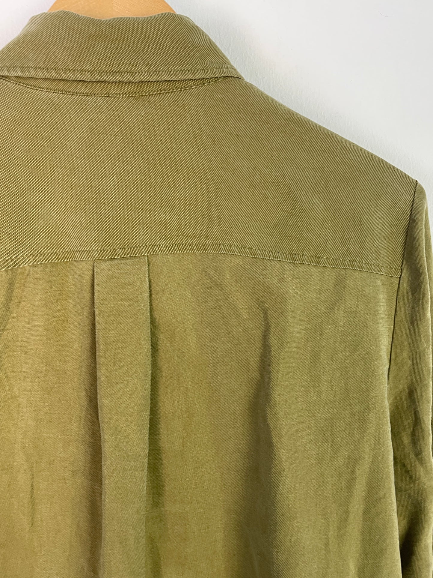 H&M Damen Bluse Gr. 38 Grün – Langarm Hemd Lyocell Polyester / H&M Women’s Shirt Size 38 Green – Long Sleeve Lyocell Polyester Blouse