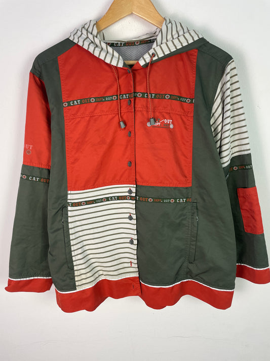 Cat Out Damen Jacke Gr. L Mehrfarbig – Leichte Kapuzenjacke Casual Streetwear / Cat Out Women’s Jacket Size L Multicolor – Lightweight Hoodie Casual Streetwear