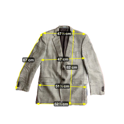 Cerutti 1881 Herren Sakko aus 100% Lanawolle Gr L Farbe grau