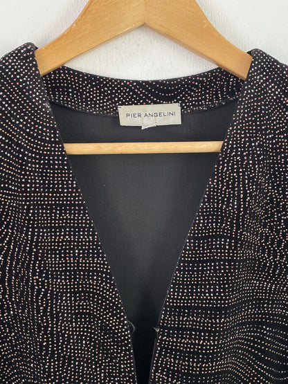 Pier Angelini Damen Blazer Gr. 44 Schwarz – Eleganter Blazer mit Glitzer Polyester Elasthan / Pier Angelini Women’s Blazer Size 44 Black – Elegant Glitter Polyester Elastane Jacket