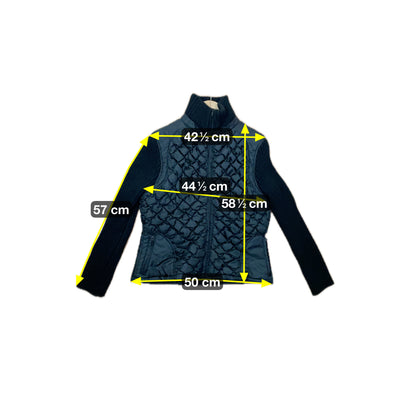 Viamos Damen Jacke Gr. L Schwarz – Steppjacke mit Strickärmeln Polyester / Viamos Women’s Jacket Size L Black – Quilted Coat with Knit Sleeves Polyester