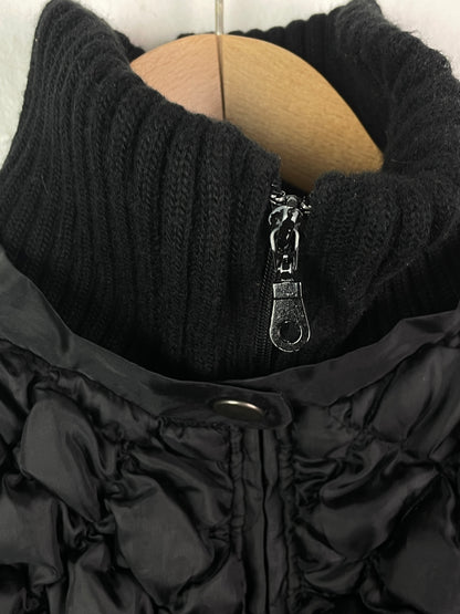 Viamos Damen Jacke Gr. L Schwarz – Steppjacke mit Strickärmeln Polyester / Viamos Women’s Jacket Size L Black – Quilted Coat with Knit Sleeves Polyester