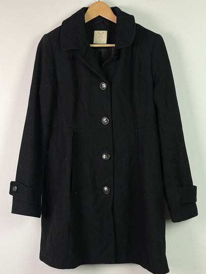 L/G Damen Mantel aus Wolle Gr M Farbe schwarz