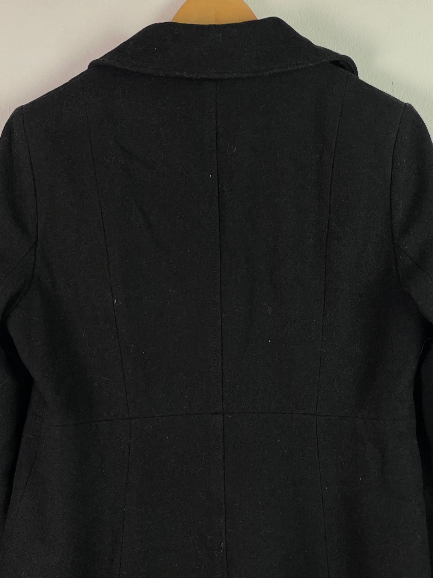 L/G Damen Mantel aus Wolle Gr M Farbe schwarz