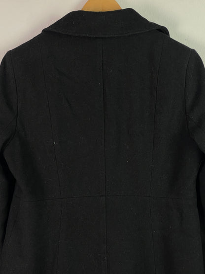 L/G Damen Mantel aus Wolle Gr M Farbe schwarz